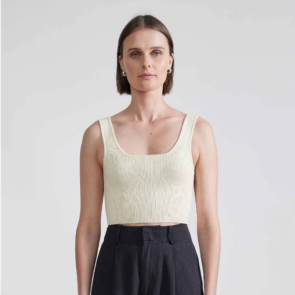 Apiece Apart Ilia Crop Top - Cream - Small NWT - Picture 1 of 5